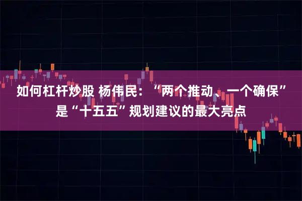 如何杠杆炒股 杨伟民：“两个推动、一个确保”是“十五五”规划建议的最大亮点