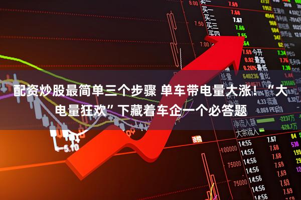 配资炒股最简单三个步骤 单车带电量大涨！“大电量狂欢”下藏着车企一个必答题